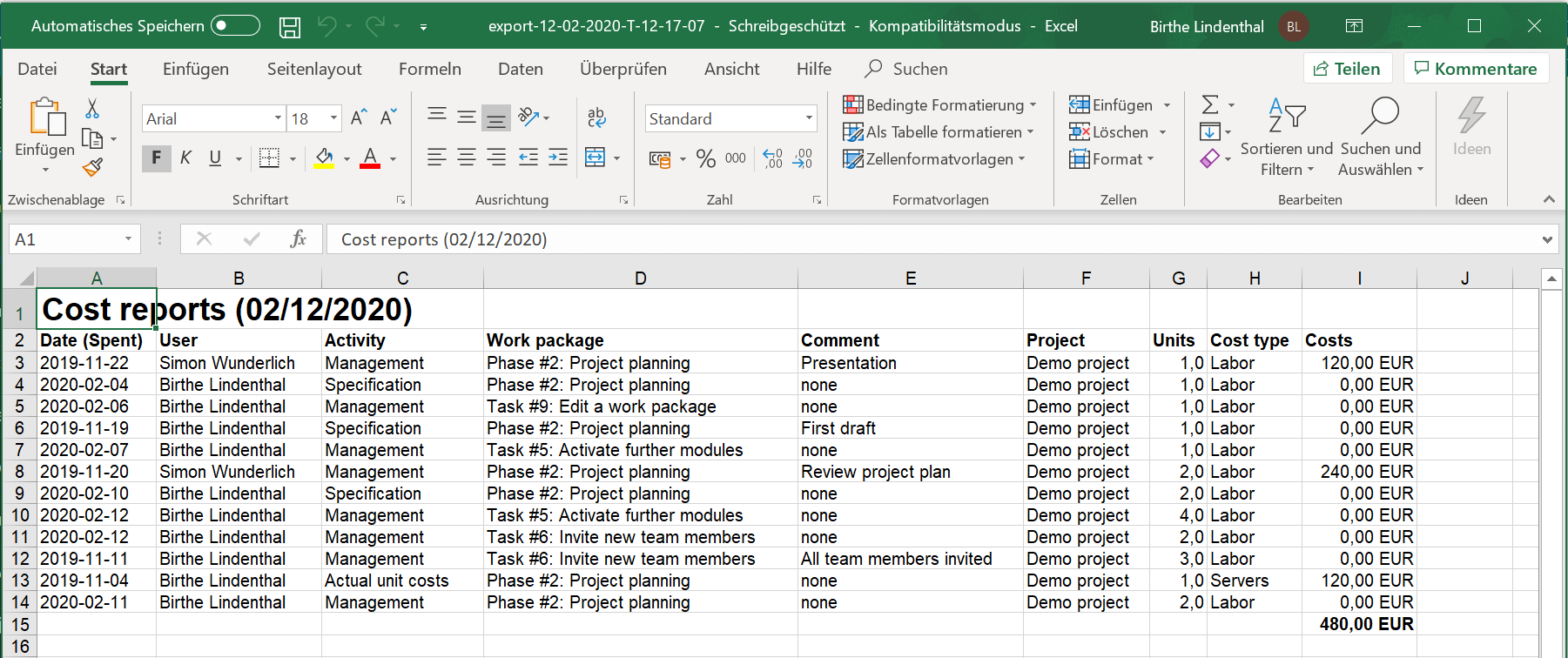 Excel-exportar-relatórios-de-tempo-e-custos